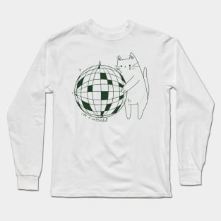 Mirrorball cat Long Sleeve T-Shirt